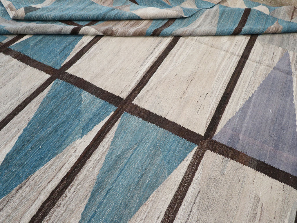 Modern Turkish Flatweave Large Carpet, No.32499 - Gsblank