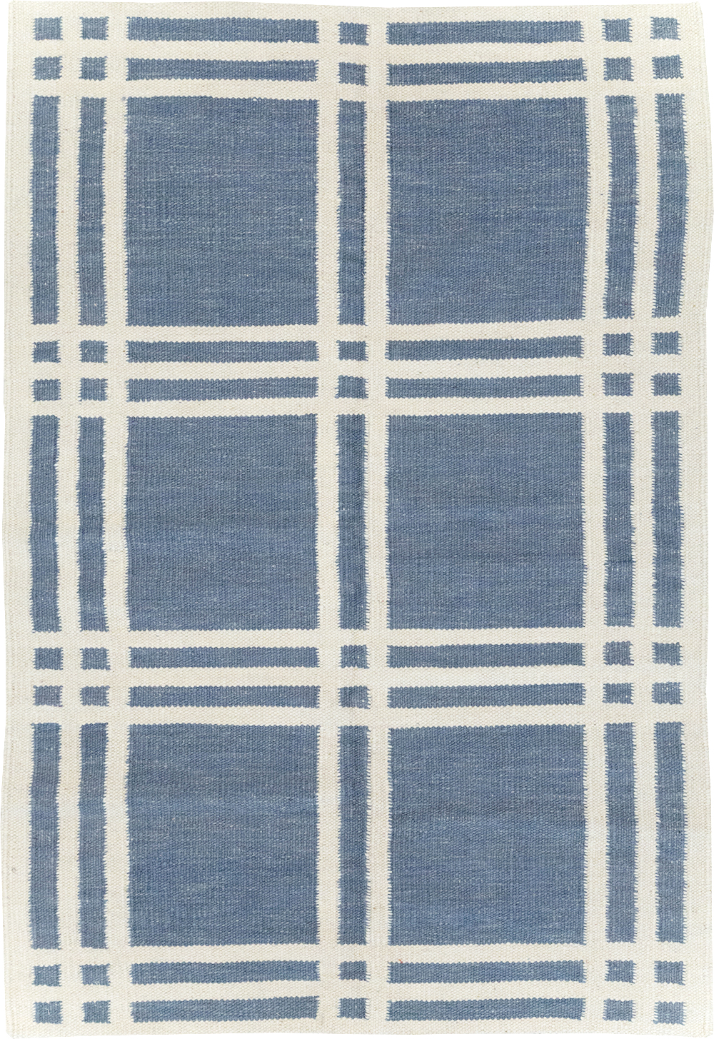 Swedish Inspired Contemporary Turkish Flatweave Accent Rug, No.32505 - Gsblank