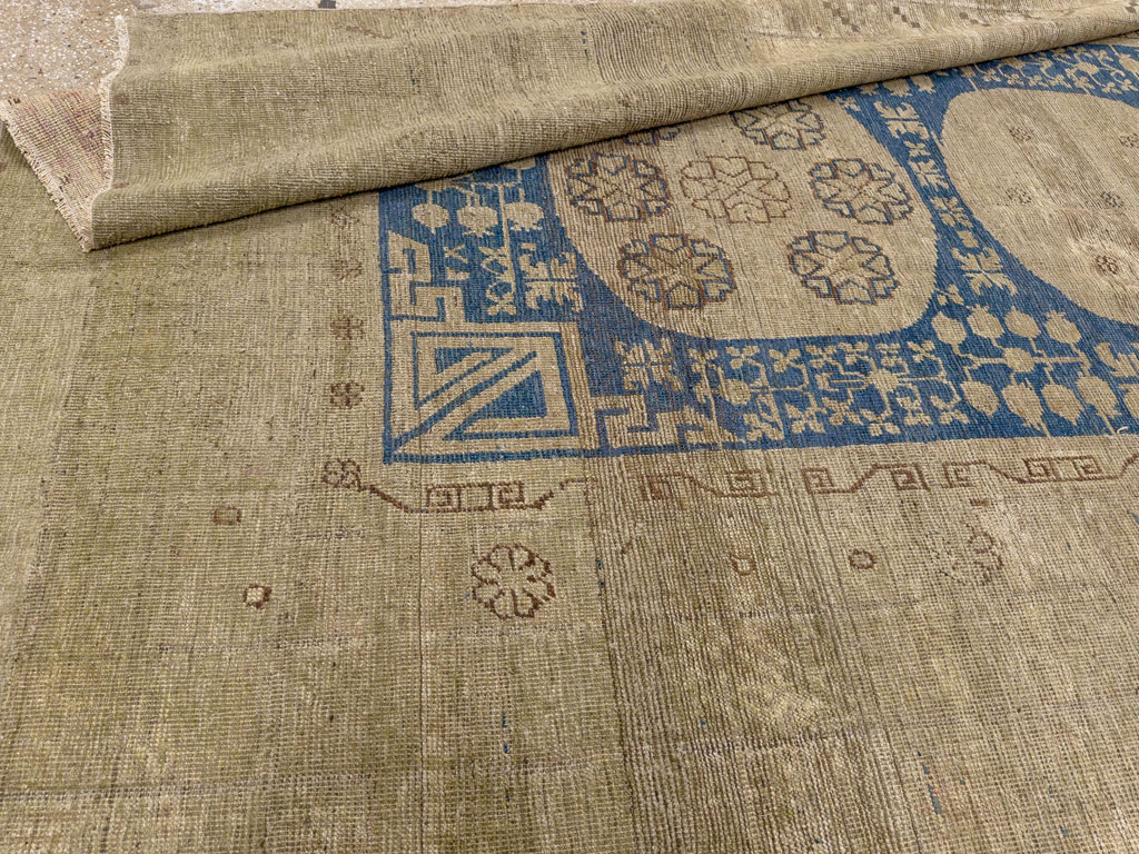 Antique East Turkestan Khotan Accent Carpet, No.32511 - Gsblank