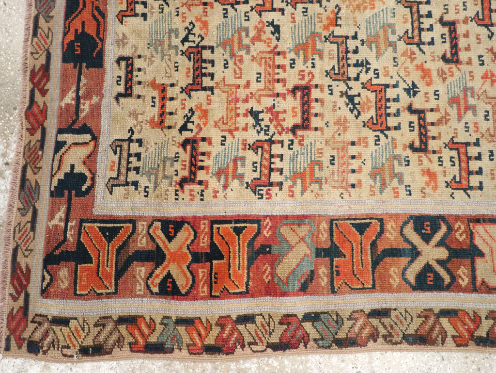 Antique Caucasian Shirvan Accent Rug, No.32512 - Gsblank
