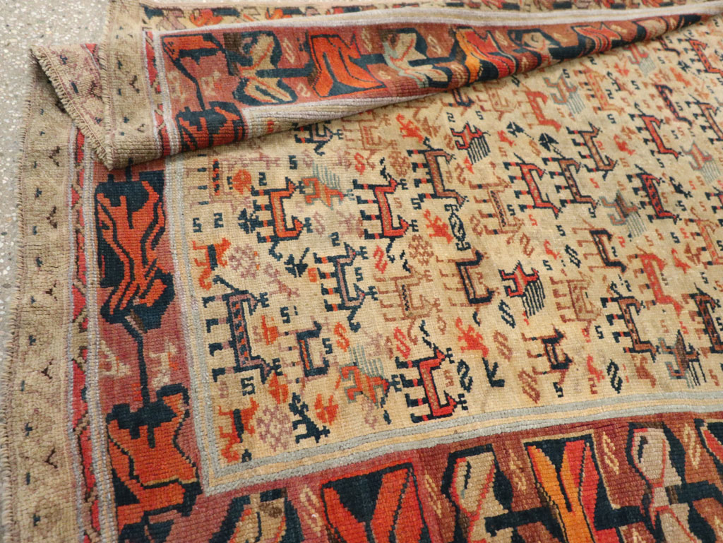 Antique Caucasian Shirvan Accent Rug, No.32512 - Gsblank