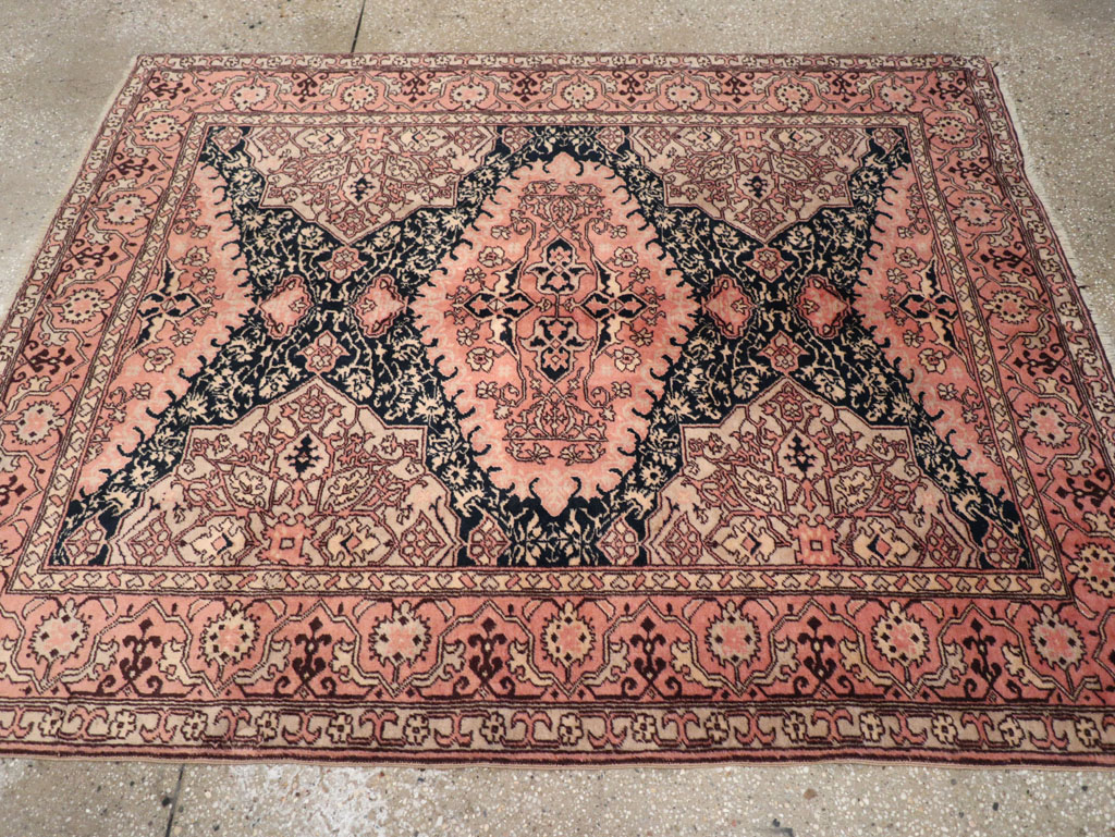 Vintage Turkish Oushak Rug, No.32513 - Gsblank