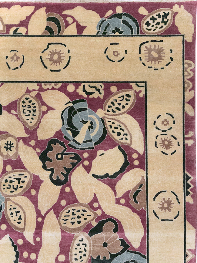 Modern Turkish Art Deco Style Room Size Carpet, No.32520 - Gsblank