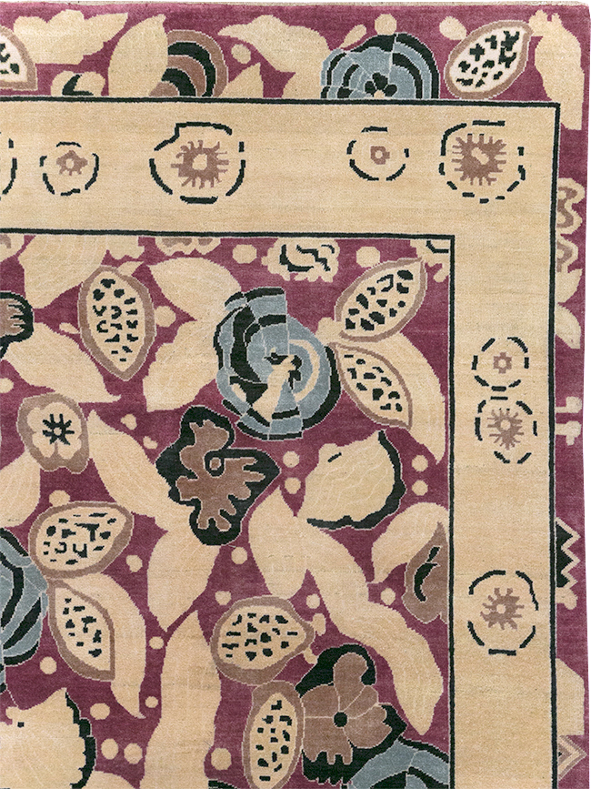 Modern Turkish Art Deco Style Room Size Carpet, No.32520 - Gsblank