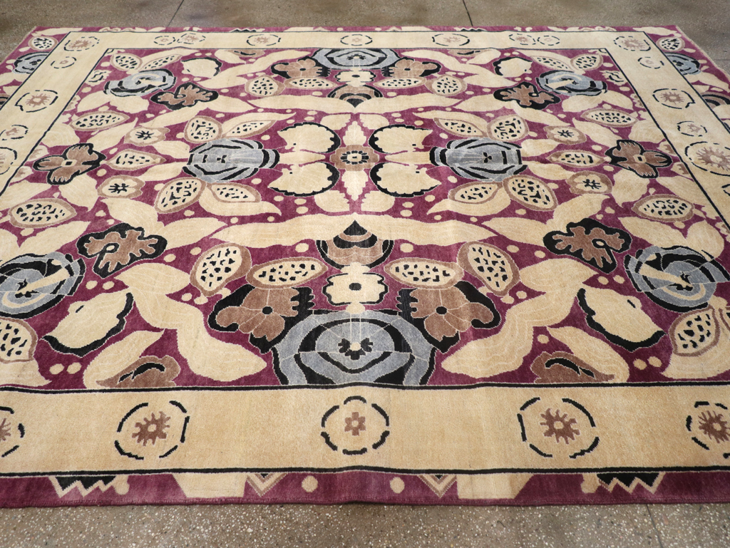 Modern Turkish Art Deco Style Room Size Carpet, No.32520 - Gsblank