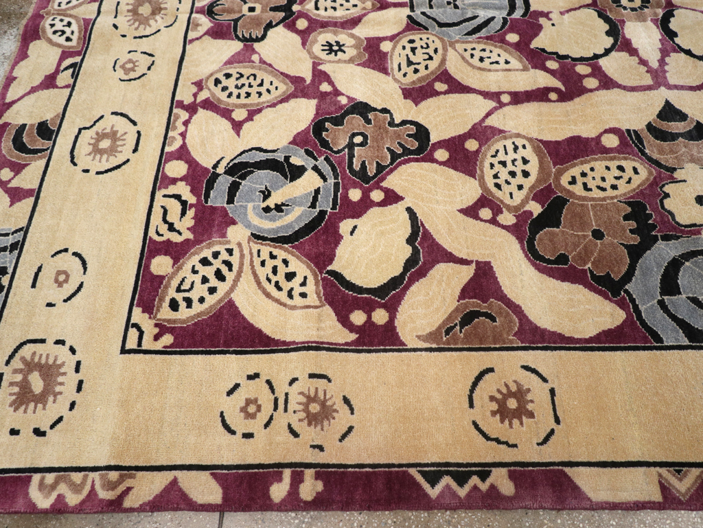 Modern Turkish Art Deco Style Room Size Carpet, No.32520 - Gsblank