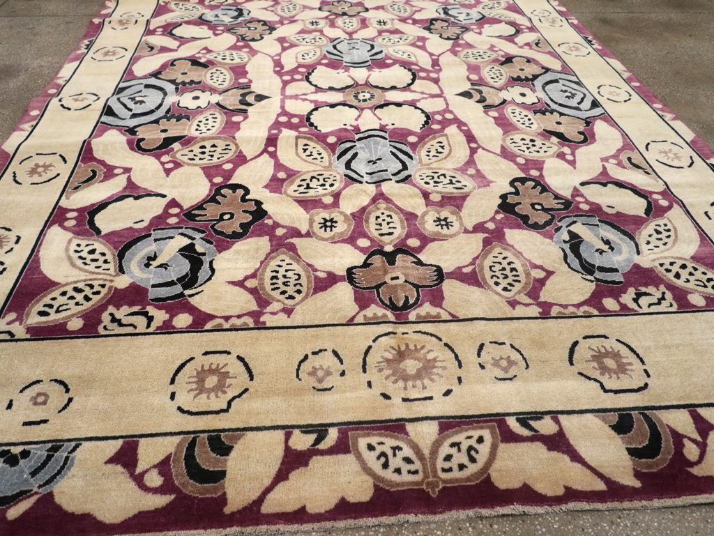 Modern Turkish Art Deco Style Room Size Carpet, No.32520 - Gsblank