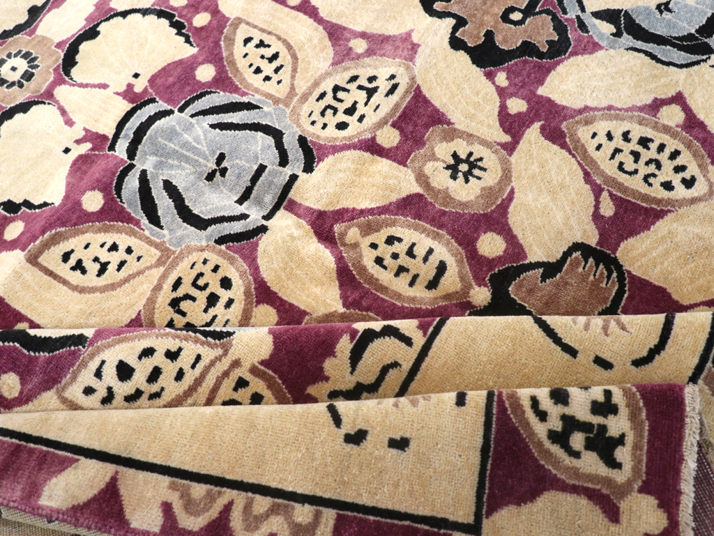 Modern Turkish Art Deco Style Room Size Carpet, No.32520 - Gsblank