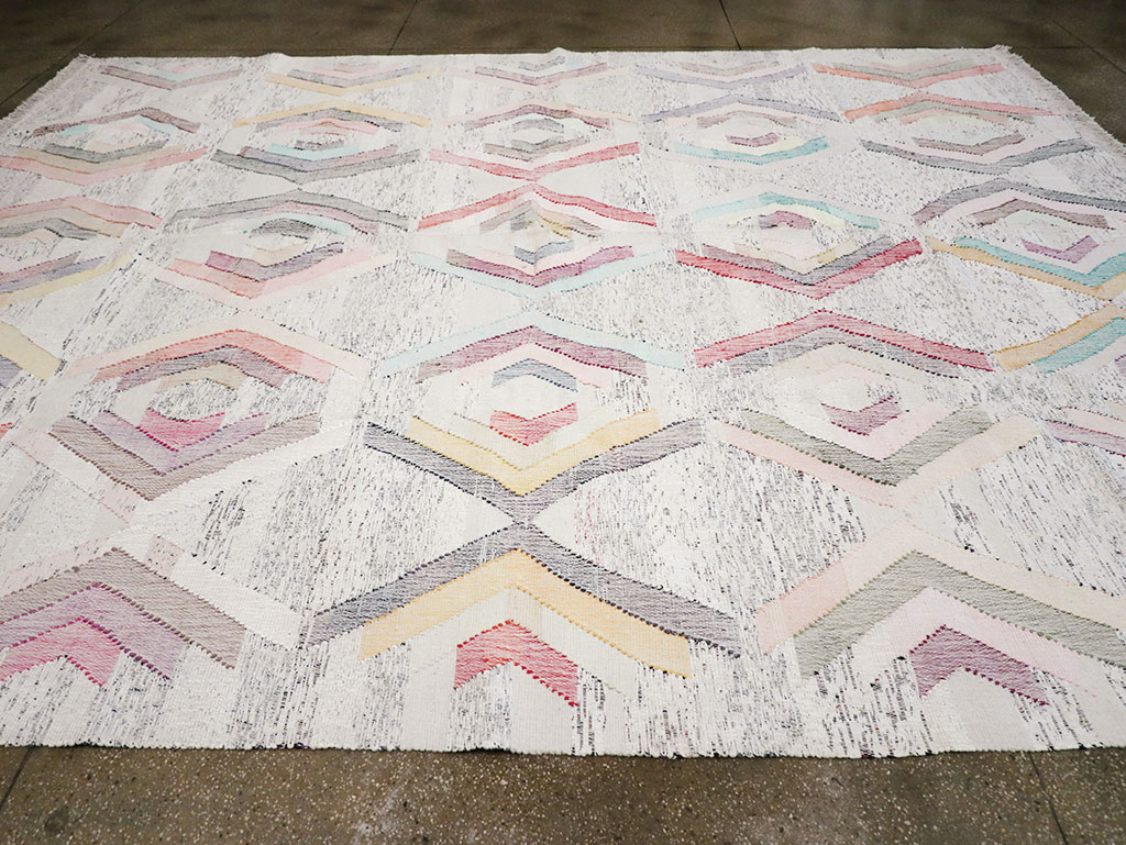 Contemporary Turkish Flatweave Large Room Size Carpet, No.32531 - Gsblank