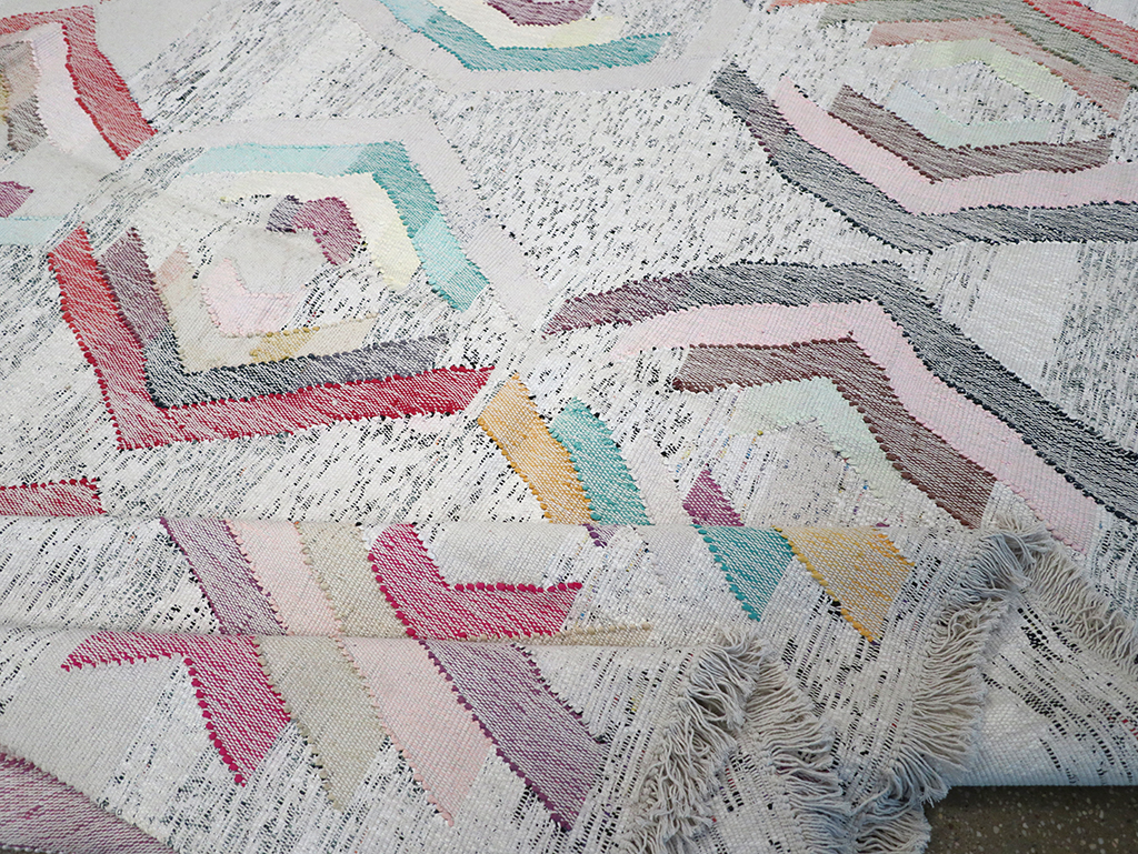 Contemporary Turkish Flatweave Large Room Size Carpet, No.32531 - Gsblank