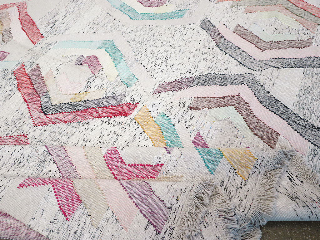 Contemporary Turkish Flatweave Large Room Size Carpet, No.32531 - Gsblank