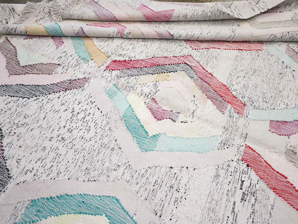 Contemporary Turkish Flatweave Large Room Size Carpet, No.32531 - Gsblank