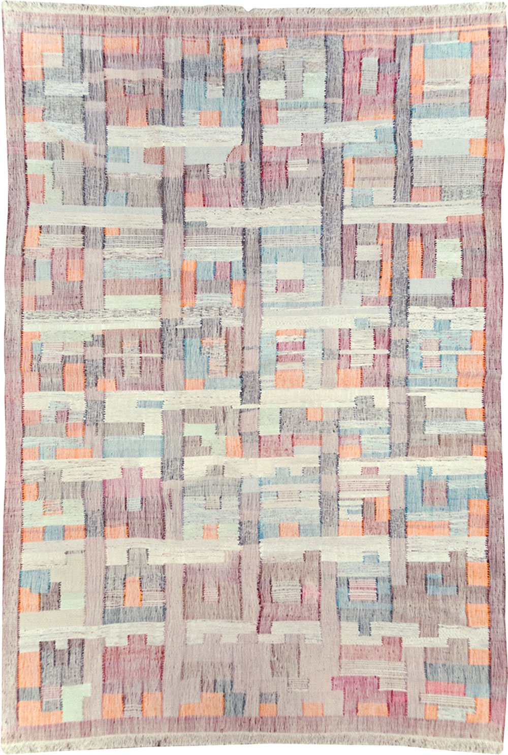 Contemporary Turkish Flatweave Room Size Carpet, No.32537 - Gsblank
