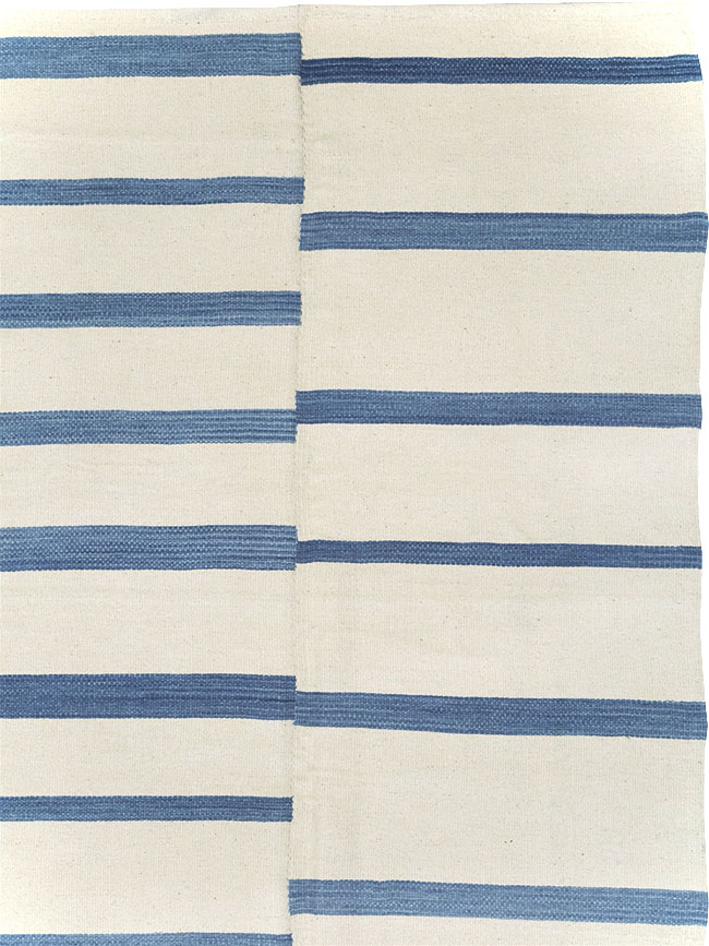 Contemporary Turkish Flatweave Room Size Carpet, No.32542 - Gsblank