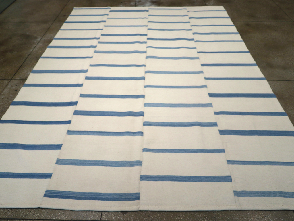 Modern Turkish Flatweave Kilim Room Size Carpet, No.32543 - Gsblank