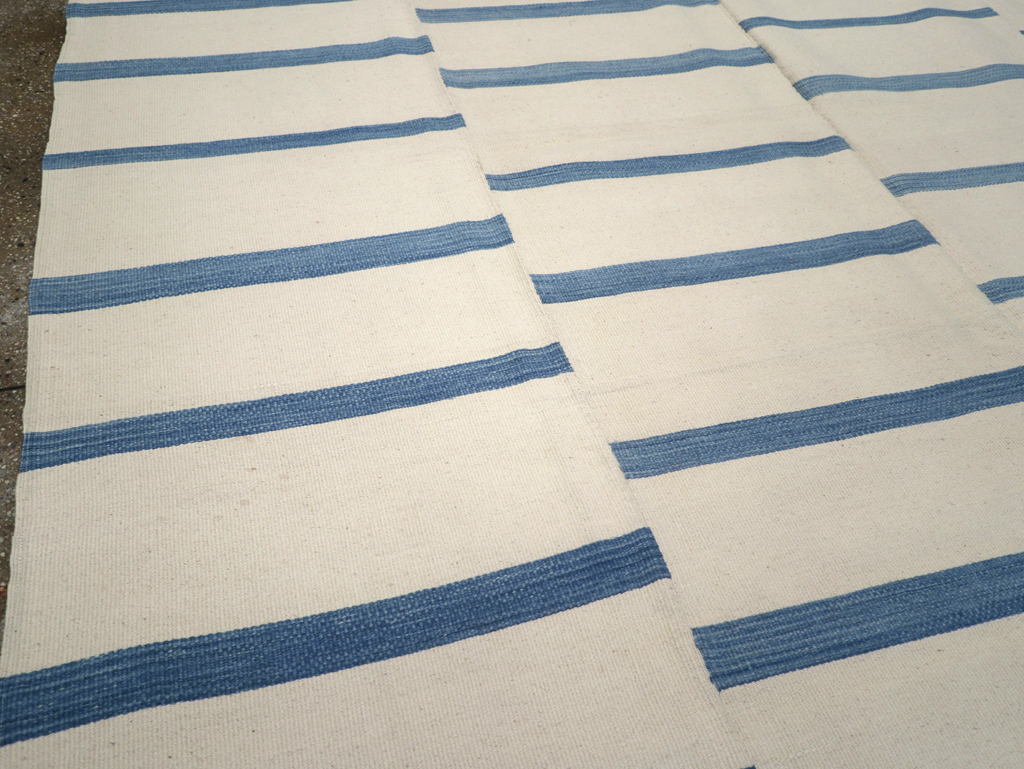 Modern Turkish Flatweave Kilim Room Size Carpet, No.32543 - Gsblank