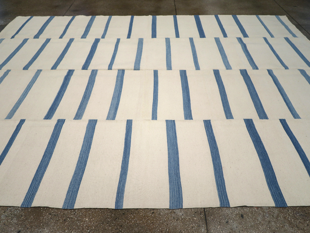 Modern Turkish Flatweave Kilim Room Size Carpet, No.32543 - Gsblank