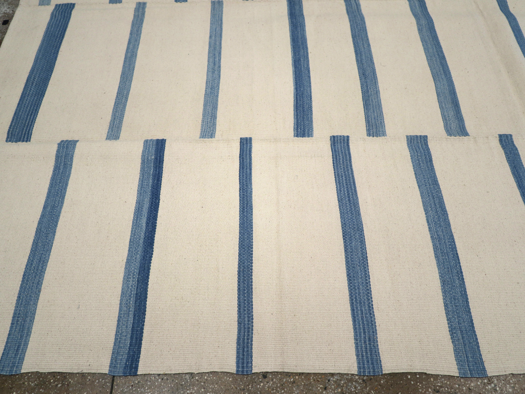 Modern Turkish Flatweave Kilim Room Size Carpet, No.32543 - Gsblank