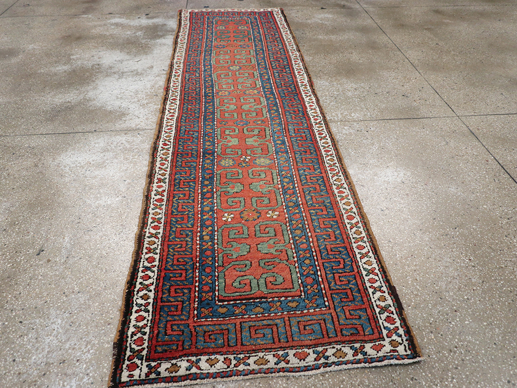 Antique Persian Heriz Runner, No.32545 - Gsblank