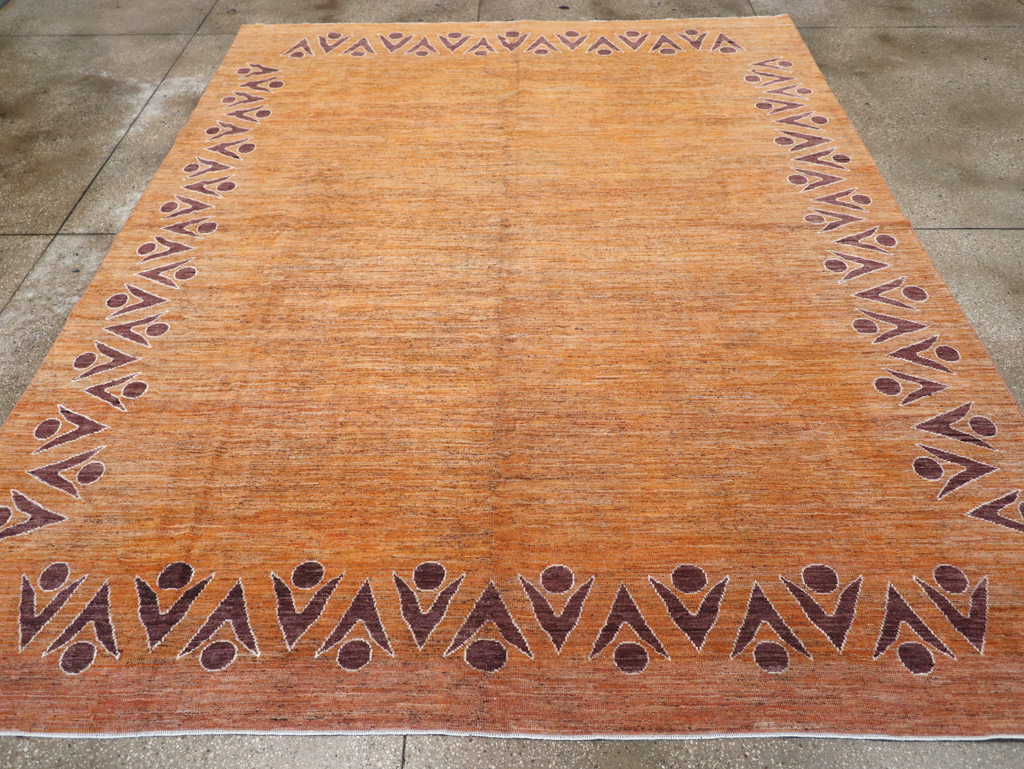 Modern East Turkestan Khotan Room Size Carpet, No.32548 - Gsblank