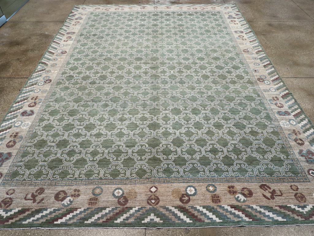 Modern East Turkestan Khotan Room Size Carpet, No.32549 - Gsblank