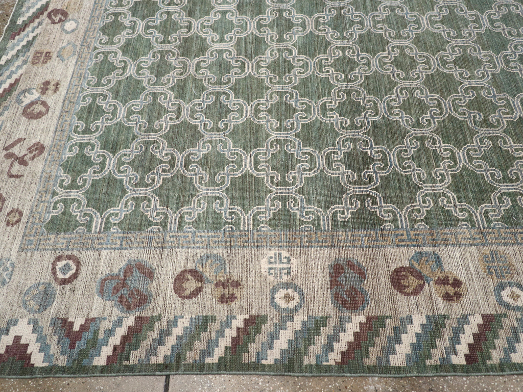 Modern East Turkestan Khotan Room Size Carpet, No.32549 - Gsblank