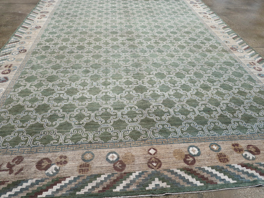 Modern East Turkestan Khotan Room Size Carpet, No.32549 - Gsblank