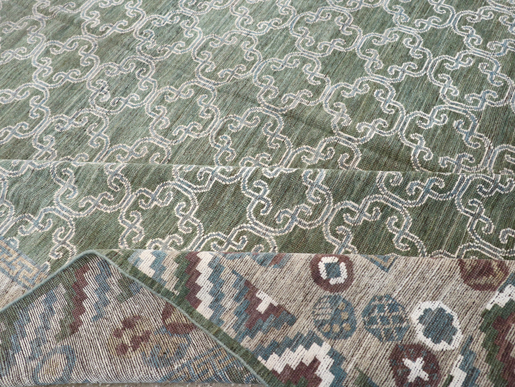 Modern East Turkestan Khotan Room Size Carpet, No.32549 - Gsblank