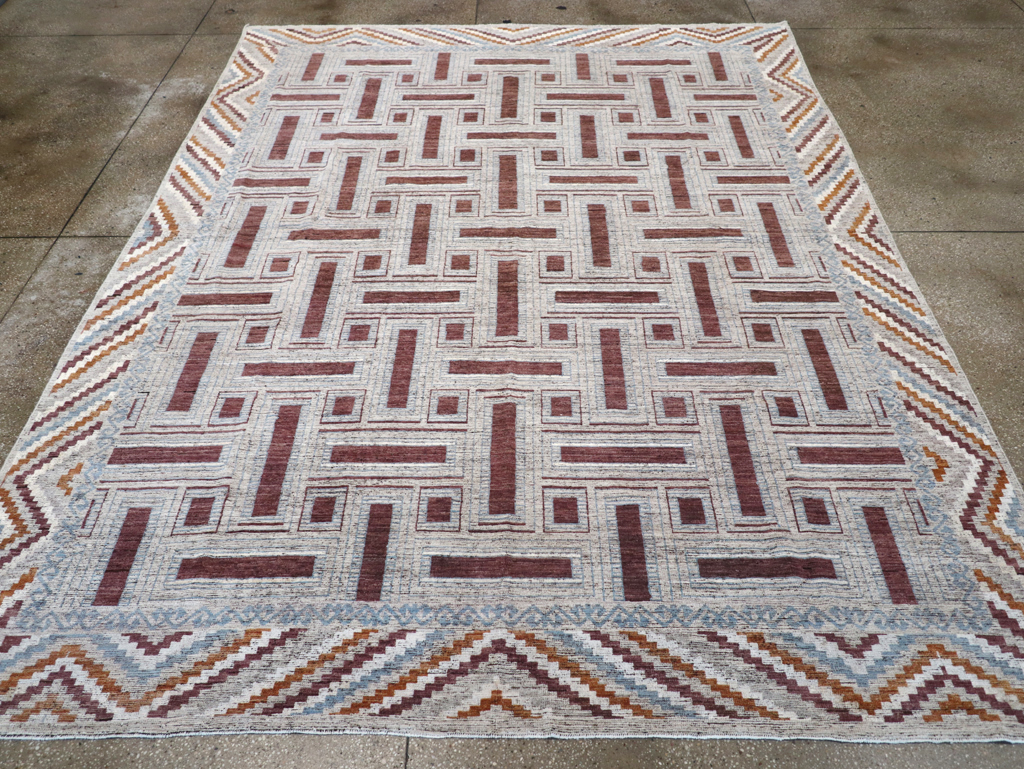 Modern East Turkestan Khotan Room Size Carpet, No.32550 - Gsblank