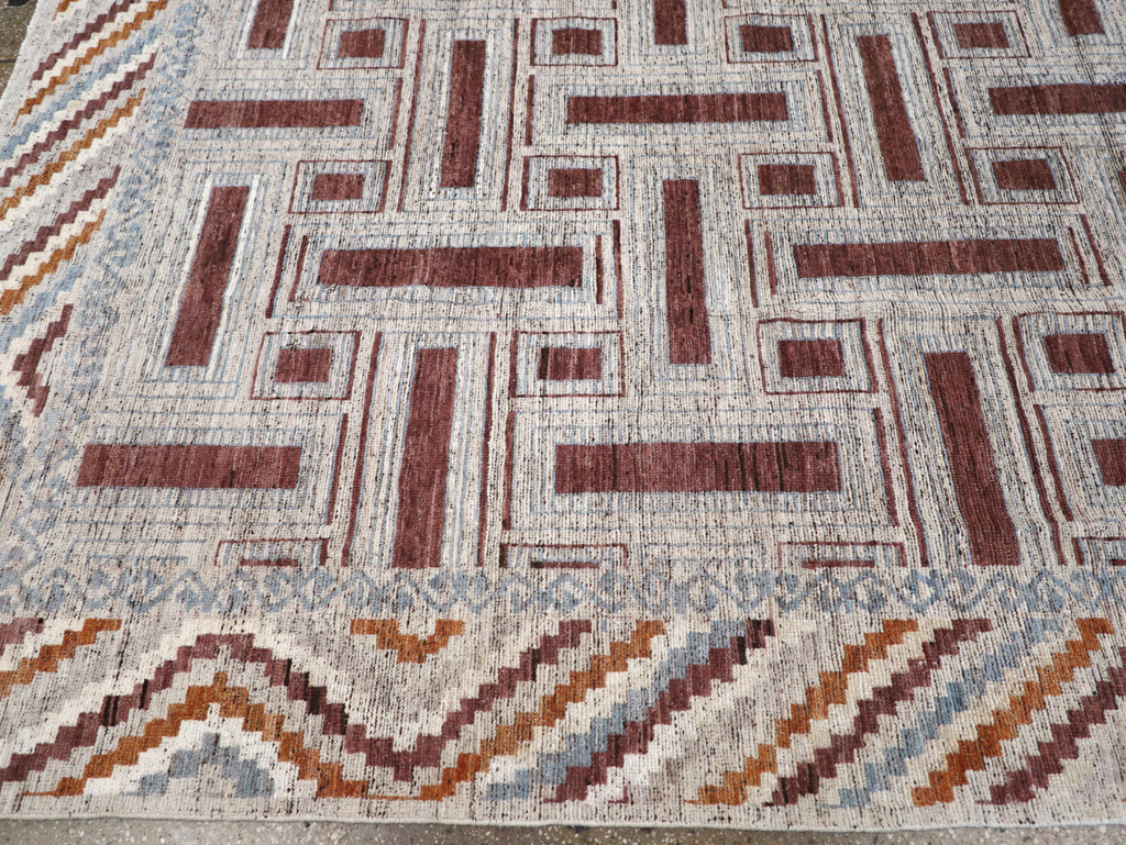 Modern East Turkestan Khotan Room Size Carpet, No.32550 - Gsblank