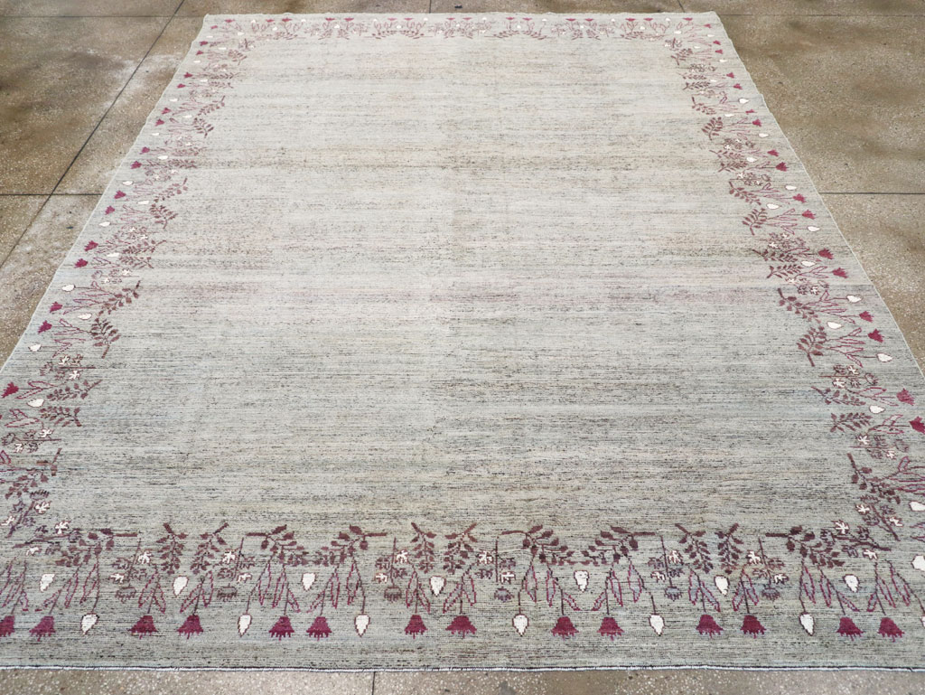 Modern East Turkestan Khotan Room Size Carpet, No.32551 - Gsblank