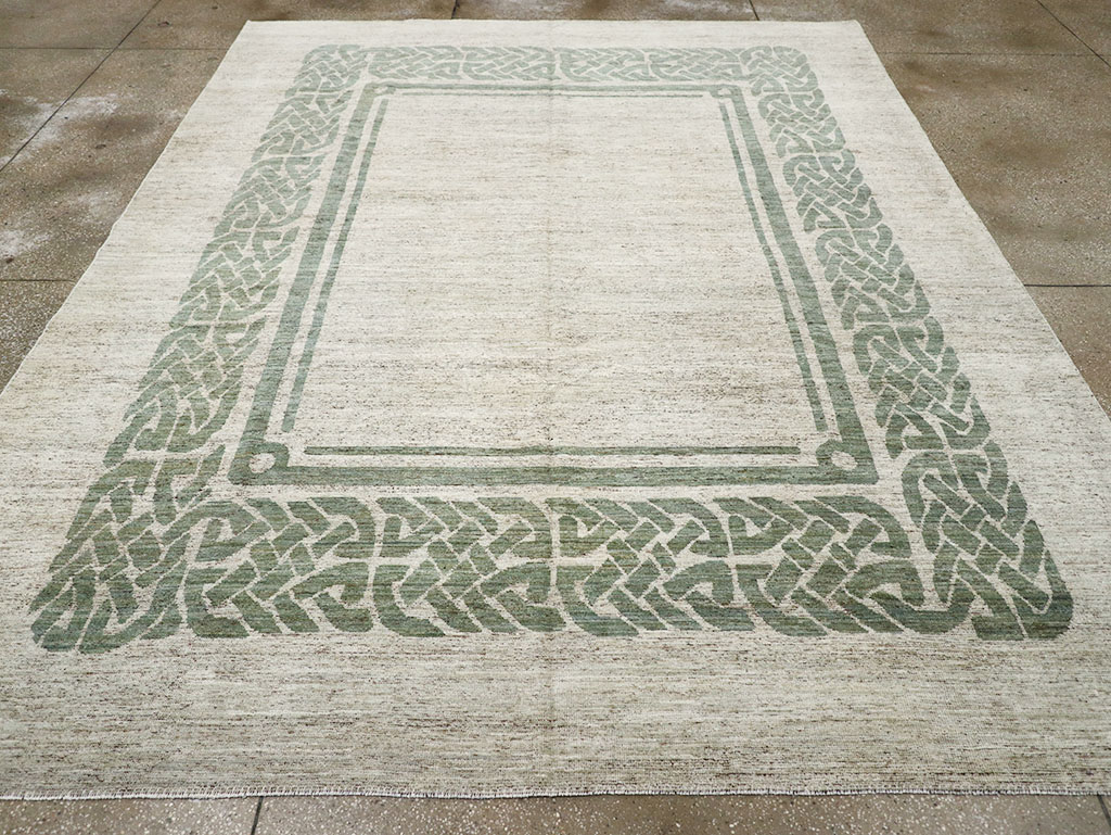 Modern East Turkestan Khotan Room Size Carpet, No.32553 - Gsblank