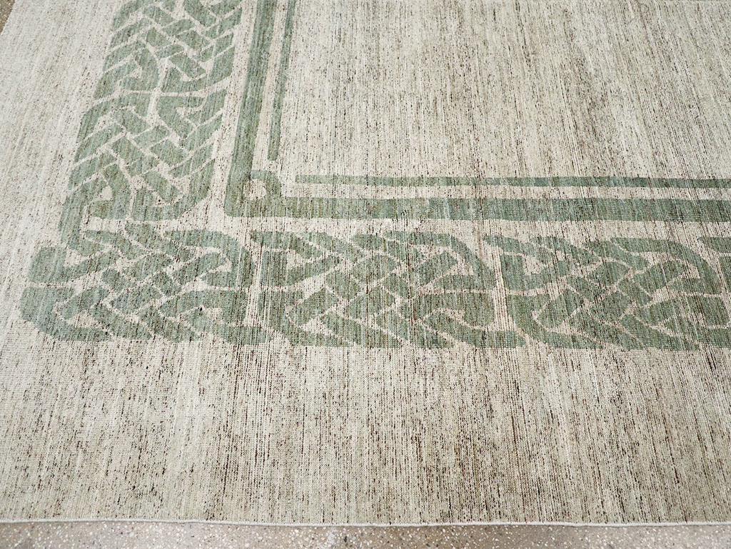 Modern East Turkestan Khotan Room Size Carpet, No.32553 - Gsblank