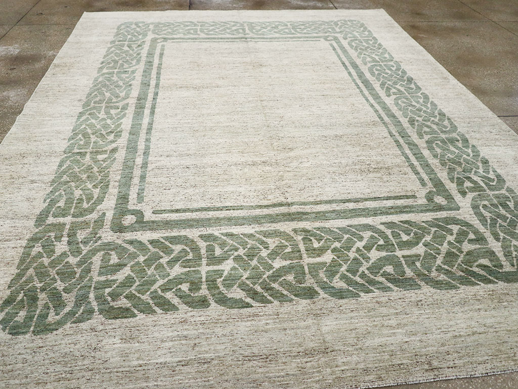 Modern East Turkestan Khotan Room Size Carpet, No.32553 - Gsblank