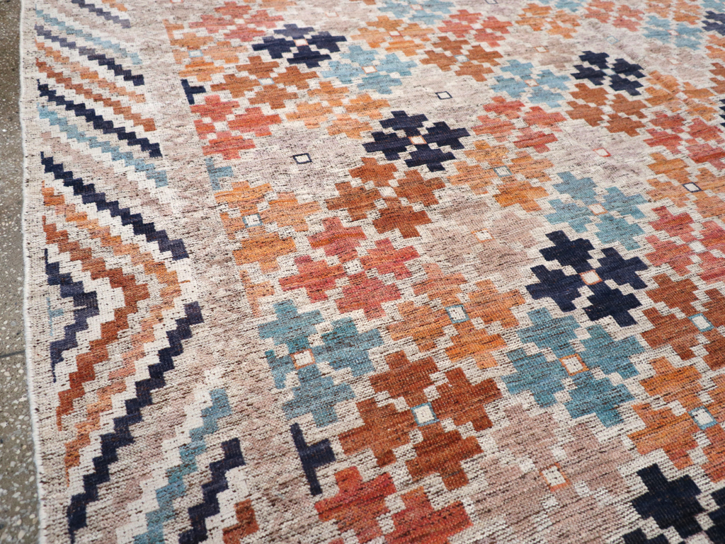 Modern East Turkestan Khotan Room Size Carpet, No.32554 - Gsblank