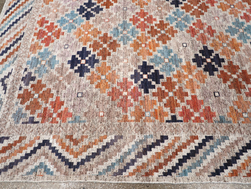 Modern East Turkestan Khotan Room Size Carpet, No.32554 - Gsblank