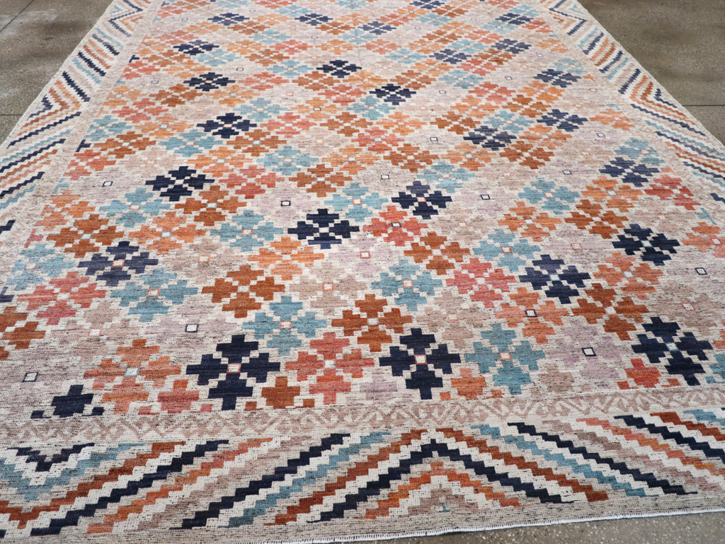 Modern East Turkestan Khotan Room Size Carpet, No.32554 - Gsblank