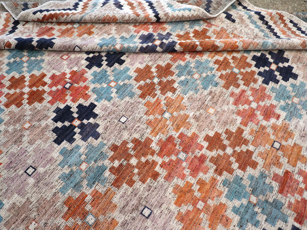 Modern East Turkestan Khotan Room Size Carpet, No.32554 - Gsblank