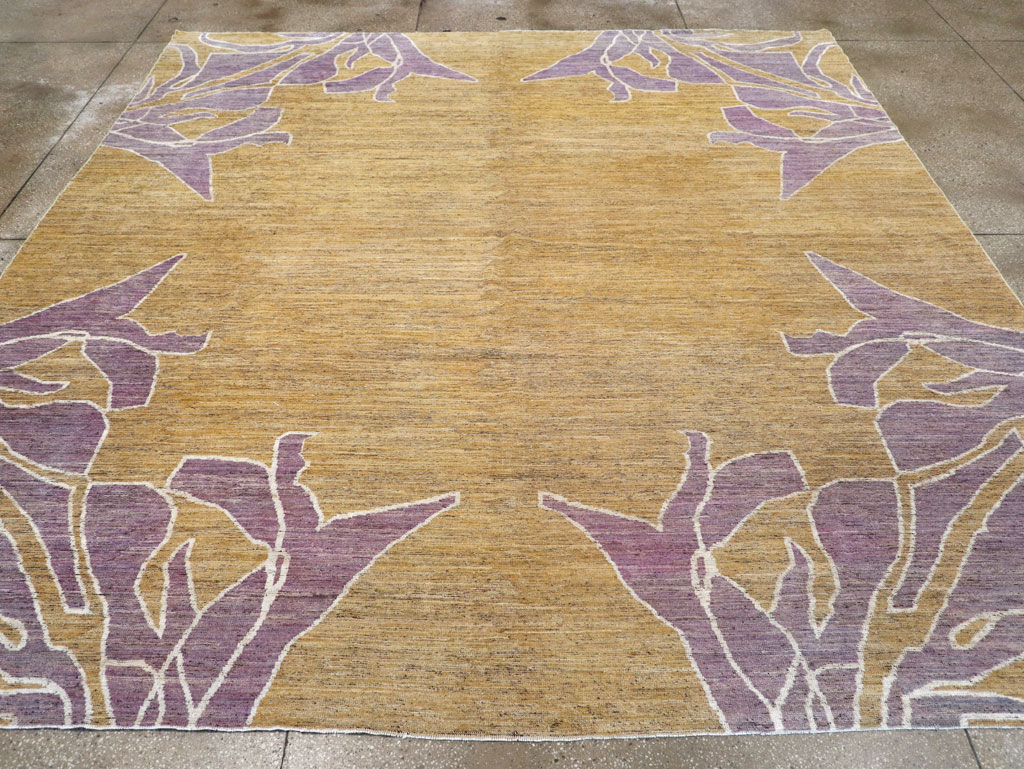 Modern East Turkestan Khotan Square Room Size Carpet, No.32555 - Gsblank