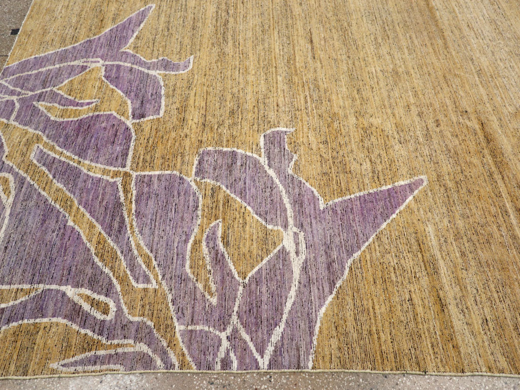 Modern East Turkestan Khotan Square Room Size Carpet, No.32555 - Gsblank