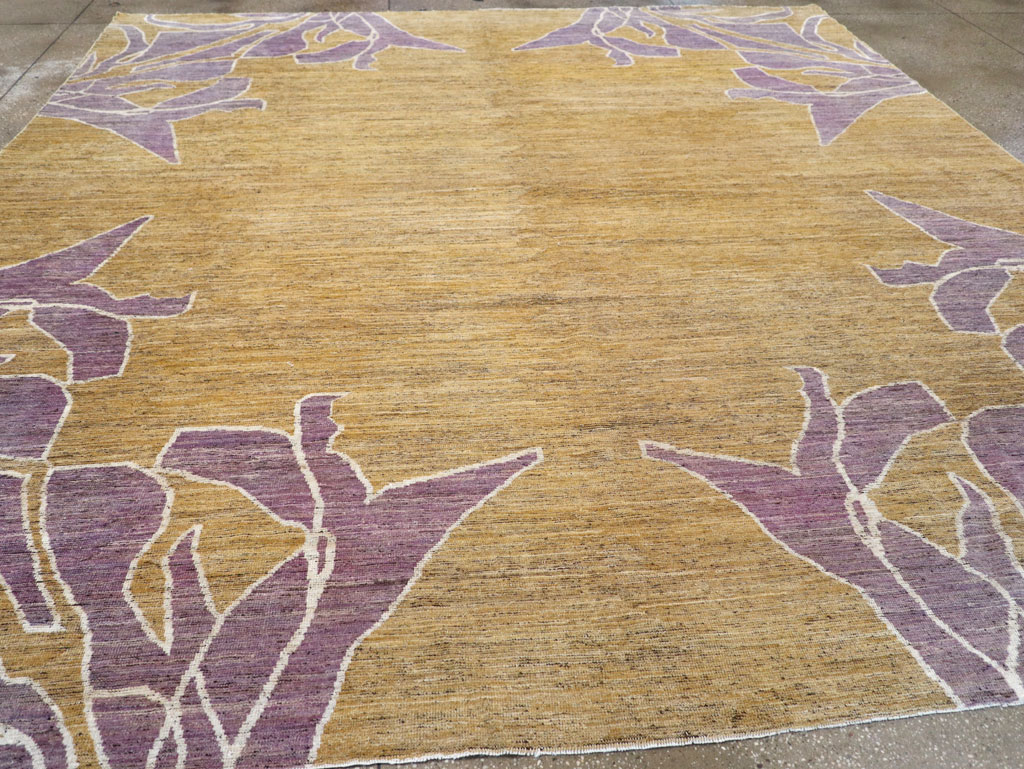 Modern East Turkestan Khotan Square Room Size Carpet, No.32555 - Gsblank