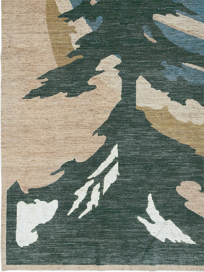 Modern East Turkestan Khotan Room Size Carpet, No.32556 - Gsblank