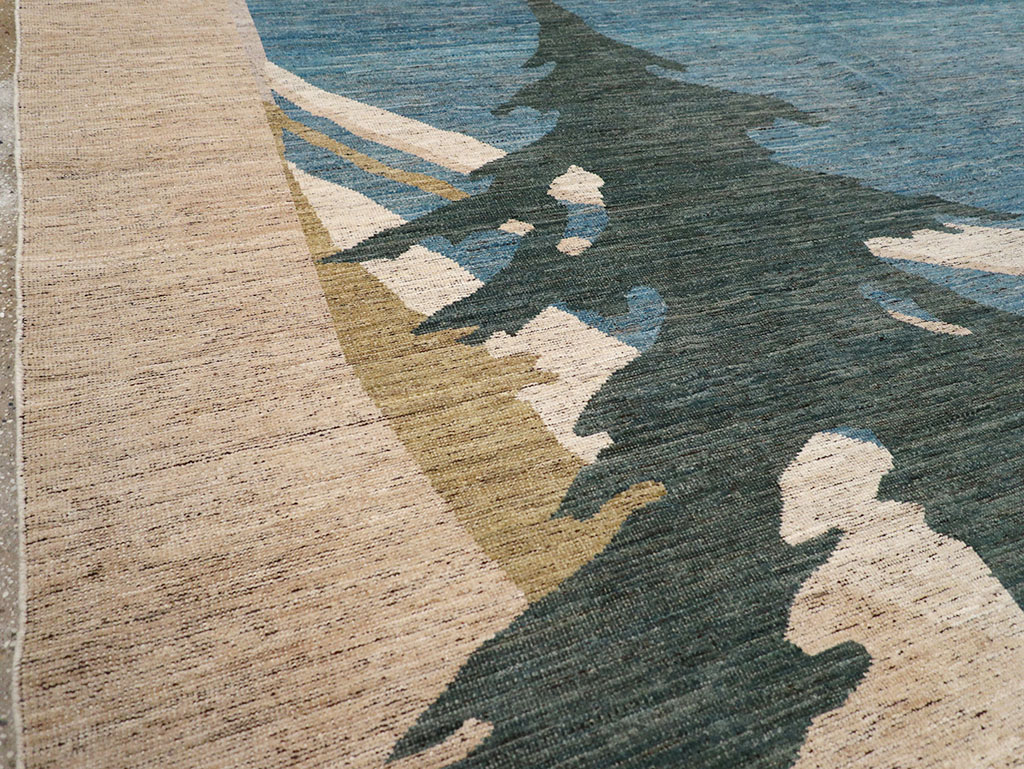 Modern East Turkestan Khotan Room Size Carpet, No.32556 - Gsblank