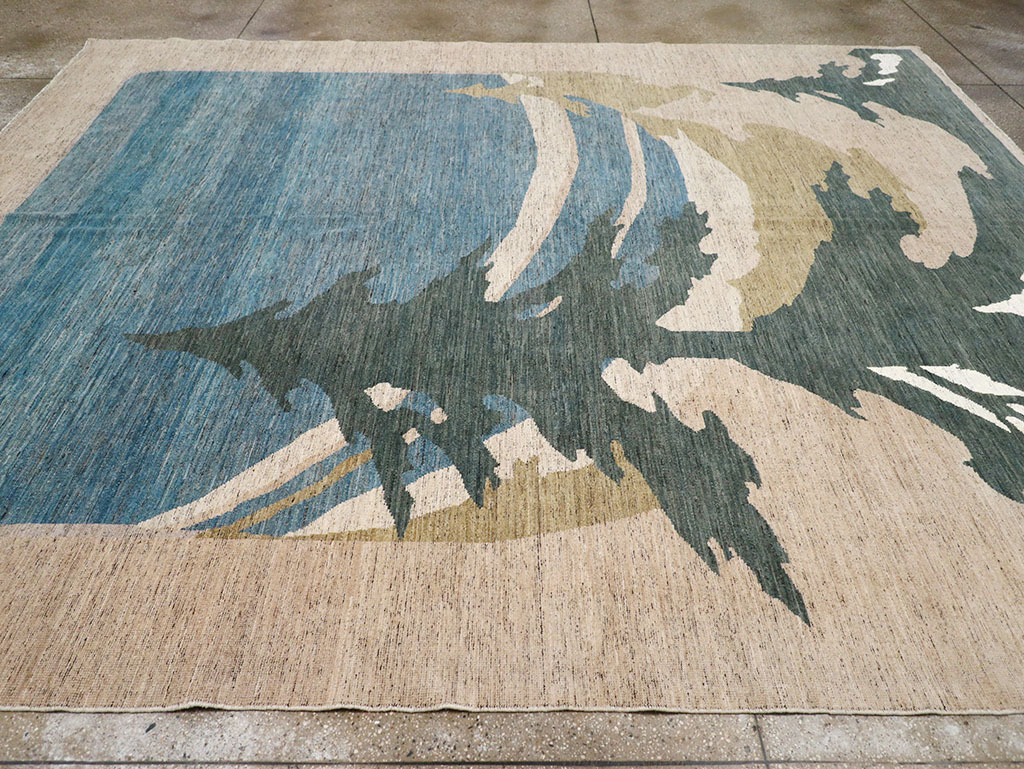 Modern East Turkestan Khotan Room Size Carpet, No.32556 - Gsblank