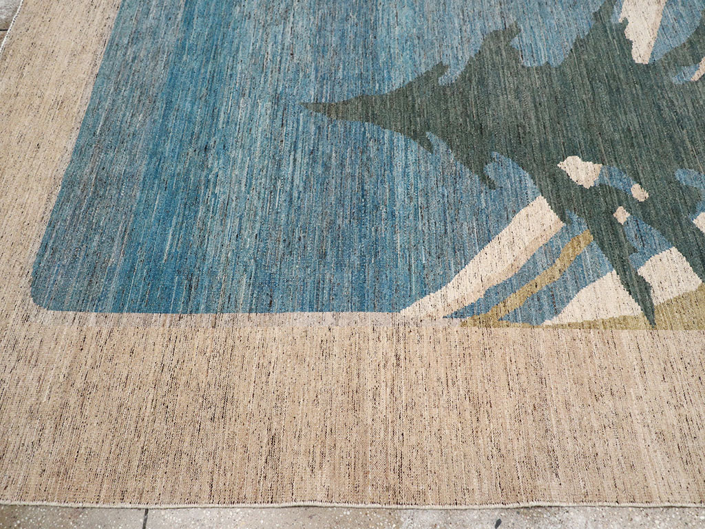 Modern East Turkestan Khotan Room Size Carpet, No.32556 - Gsblank