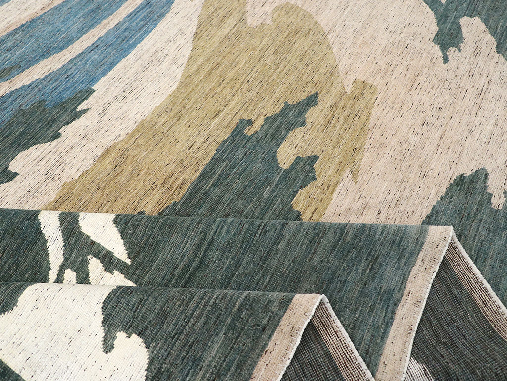 Modern East Turkestan Khotan Room Size Carpet, No.32556 - Gsblank