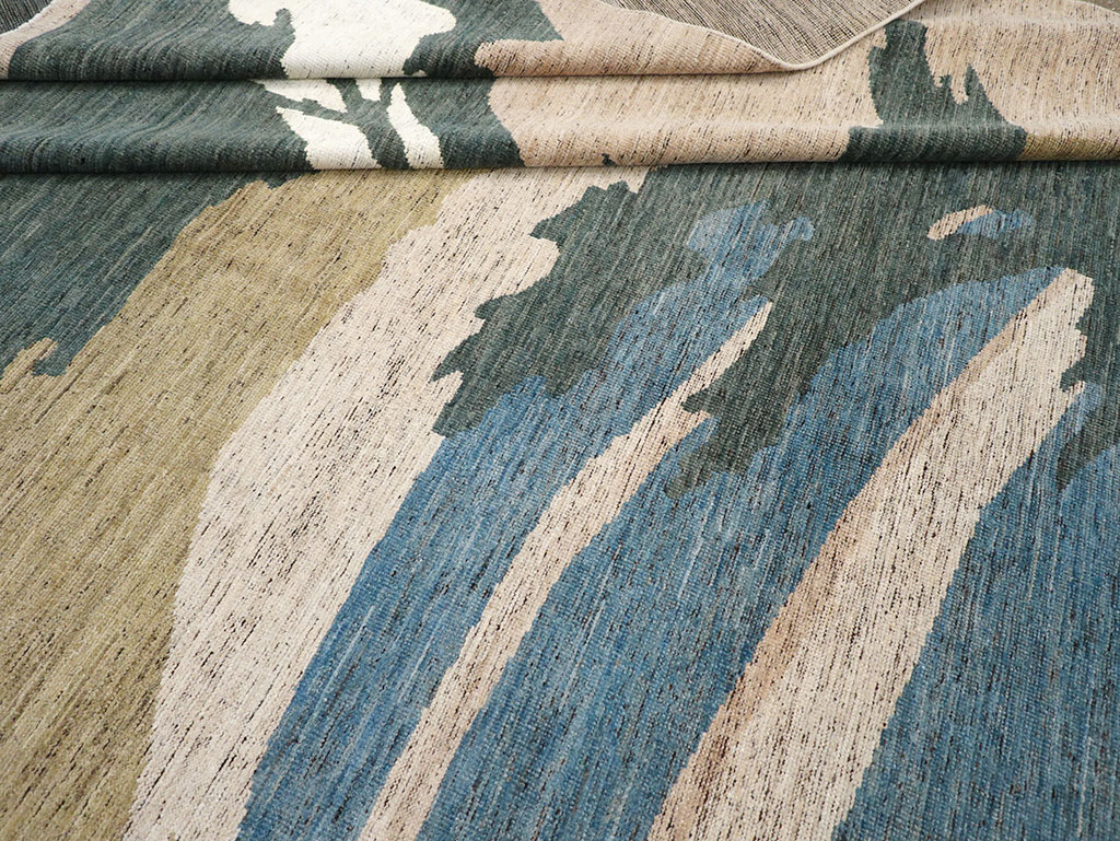 Modern East Turkestan Khotan Room Size Carpet, No.32556 - Gsblank