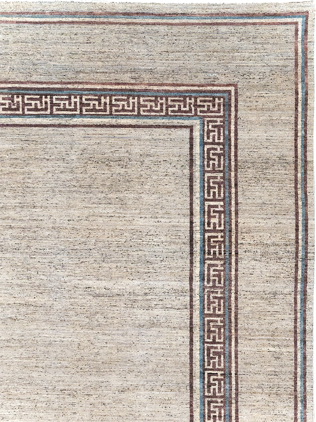 Modern East Turkestan Khotan Room Size Carpet, No.32558 - Gsblank