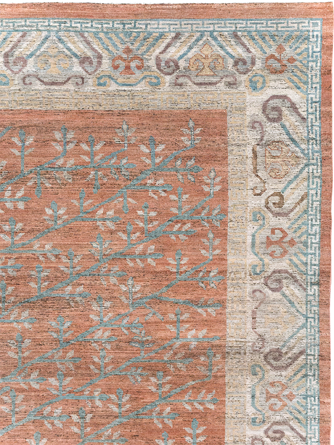 Modern East Turkestan Khotan Room Size Carpet, No.32559 - Gsblank