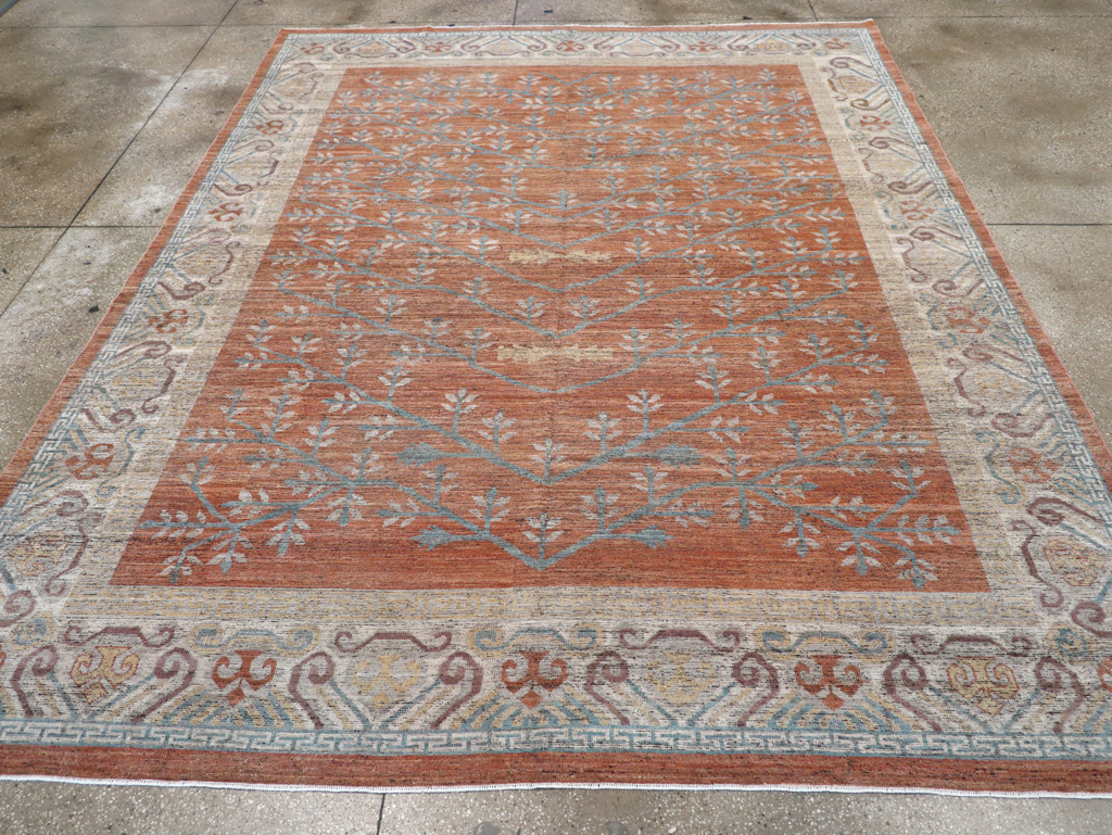 Modern East Turkestan Khotan Room Size Carpet, No.32559 - Gsblank